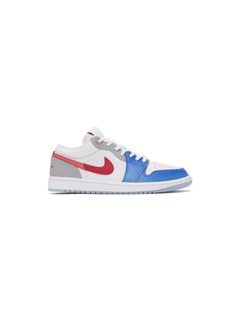 Jordan White & Blue Air Jordan 1 Low SE Sneakers