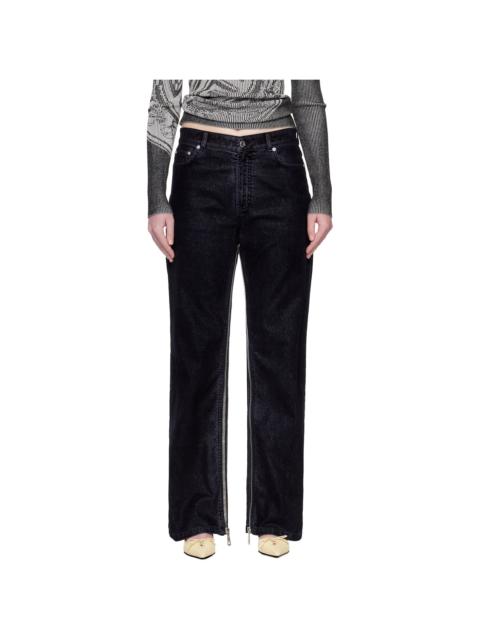 Jean Paul Gaultier Navy 'The Flocked Denim' Jeans