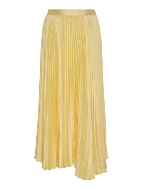 Jil Sander Pleated Midi Skirt yellow