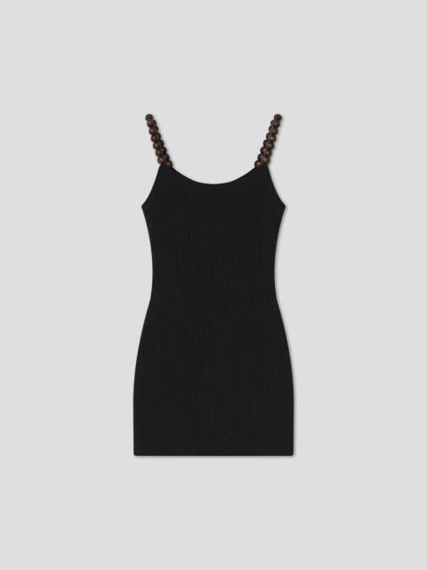 Nanushka Mini Dress With Wooden Beaded Straps
