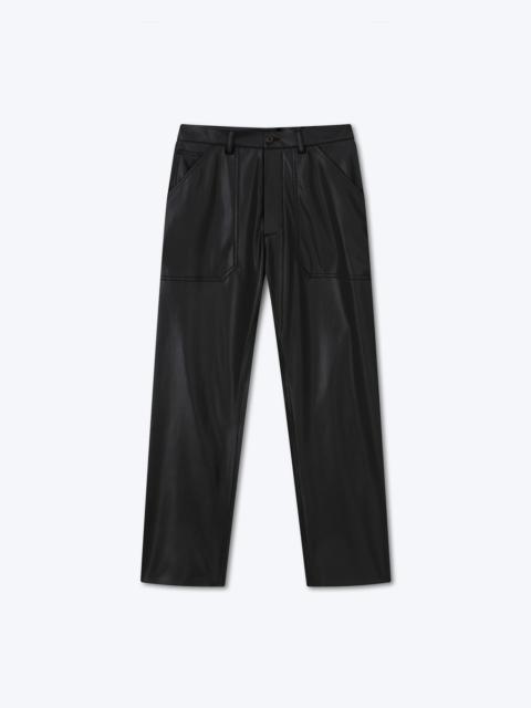 JASPER - OKOBOR™ alt-leather workwear trousers - Black