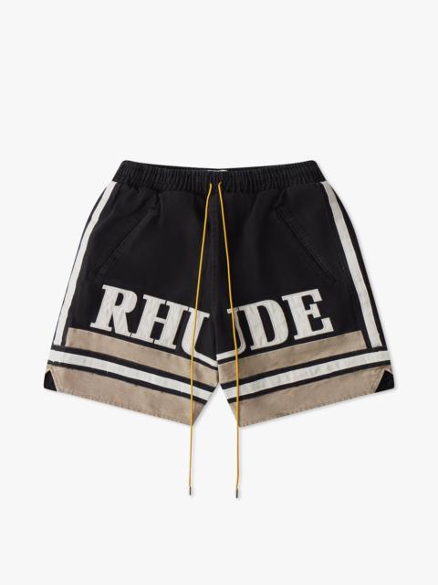 RHUDE EMBROIDERED LOGO SHORT