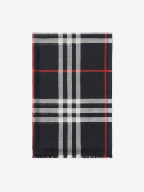 Burberry Check Wool Silk Scarf