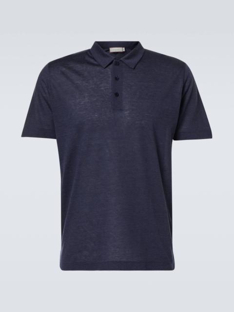 Cotton-blend polo shirt