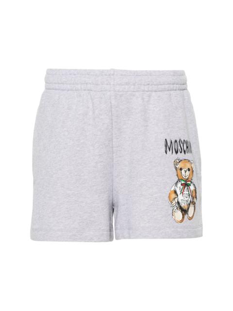 Teddy Bear-print cotton shorts