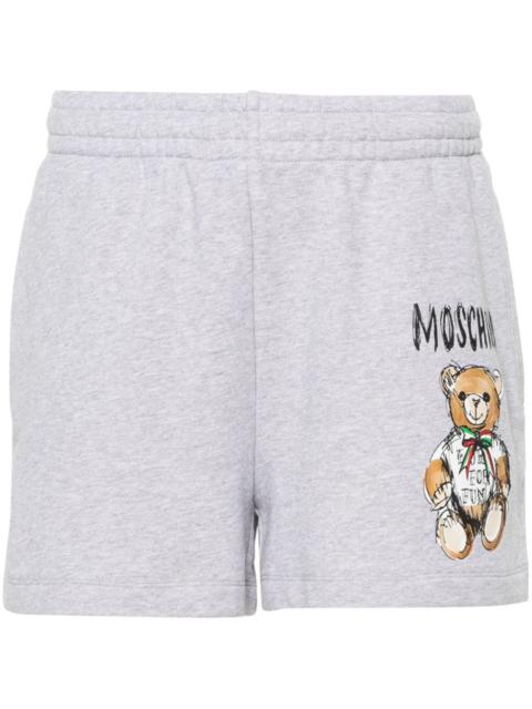 Moschino Teddy Bear-print cotton shorts