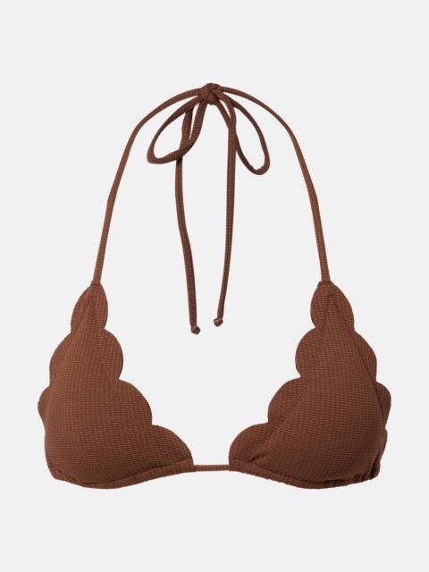 MARYSIA Broadway scalloped bikini top