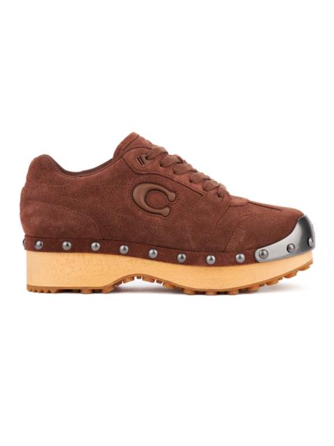 BRAIN DEAD Brain Dead x Coach Men's SoHo Suede Wooden Clog - Vintage Brown