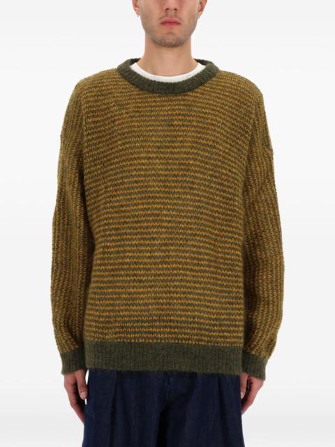 YMC striped crew neck sweater