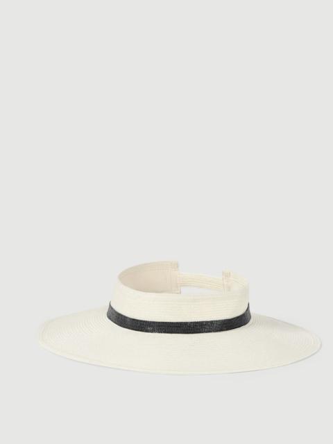 Brunello Cucinelli Hemp visor with precious band