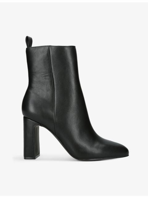 STEVE MADDEN Adelisa pull-tab faux-leather heeled ankle boots