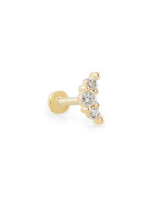 KENDRA SCOTT Orion Mini 14k Yellow Gold Single Stud Earring in White Diamond