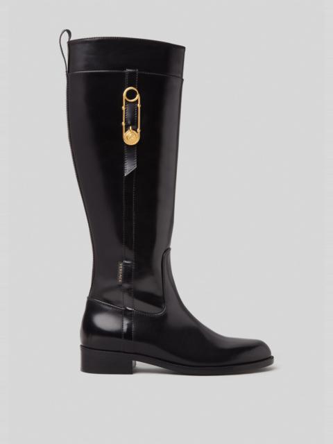 VERSACE Safety Pin Flat Boots