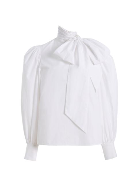 FRANÇOISE Winona Pussy-Bow Cotton Top