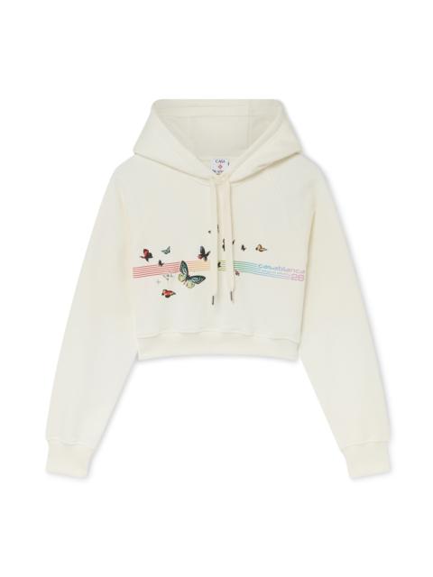 CASABLANCA Off-White Butterfly Hooded Sweatshirt