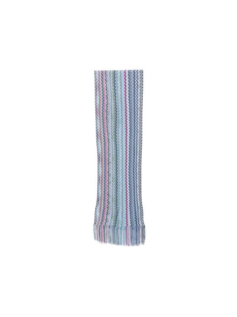 Missoni zigzag-knit fringed scarf