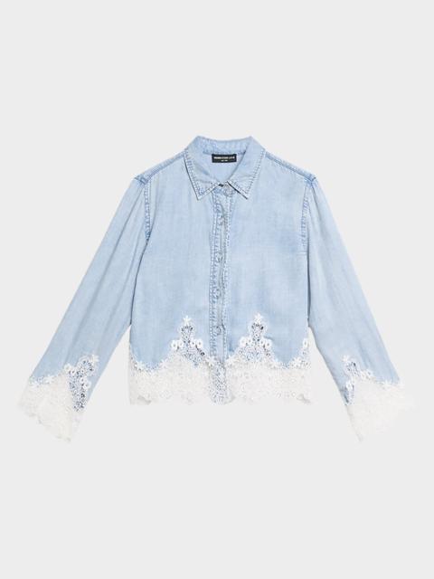 GENERATION LOVE Eli Denim Lace Shirt