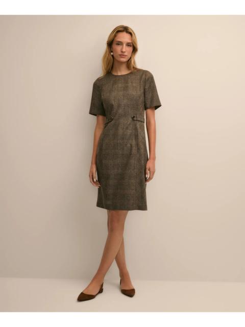 Brooks Brothers Wool Plaid Sheath Dress