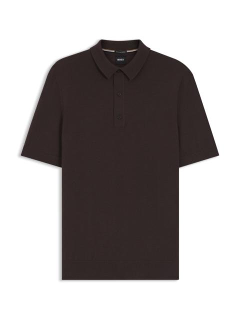 BOSS KNIT POLO IN VIRGIN WOOL
