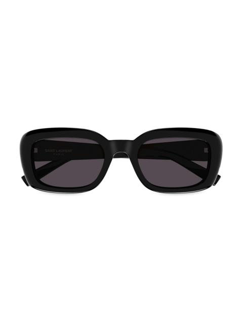 SAINT LAURENT Women's Monogram Perle Rectangular Sunglasses - Black