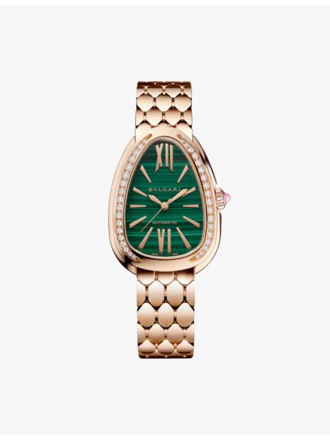 BVLGARI Serpenti Seduttori 18ct Rose-Gold And Diamond Automatic Watch