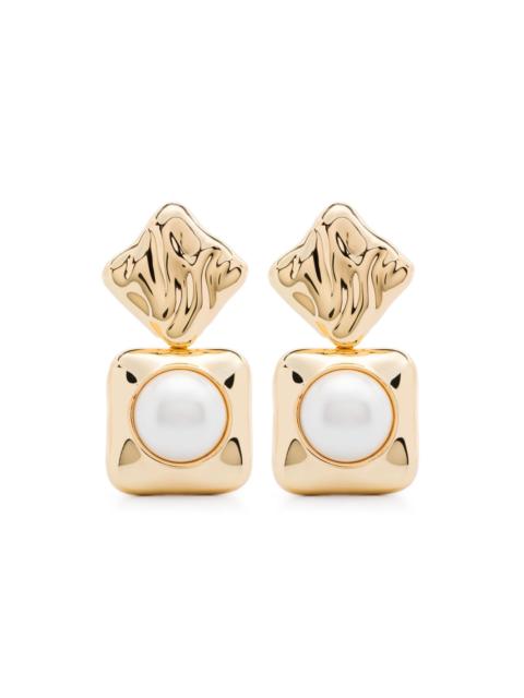 self-portrait pearl tiered earrings