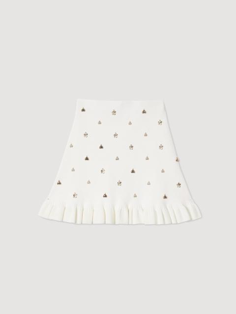 Sandro KNIT SKIRT WITH CHARMS