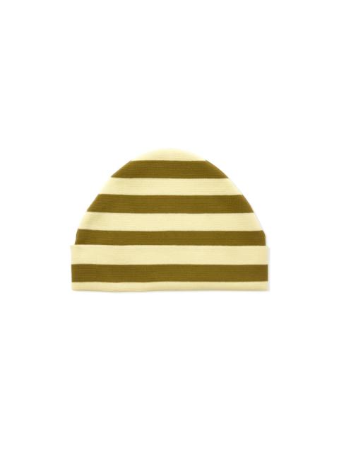 SUNNEI KNIT HAT / brown & yellow