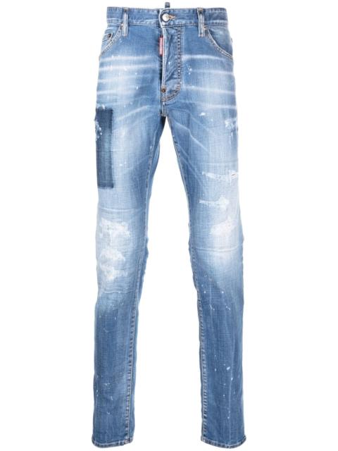 DSQUARED2 logo-print light-wash jeans