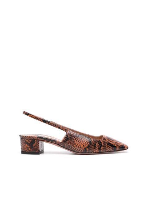 45mm snakeskin-effect pumps