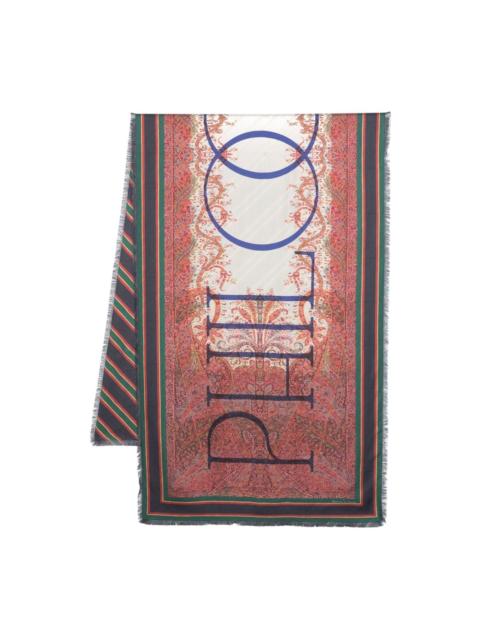 Pierre-Louis Mascia Fancy graphic-print silk scarf