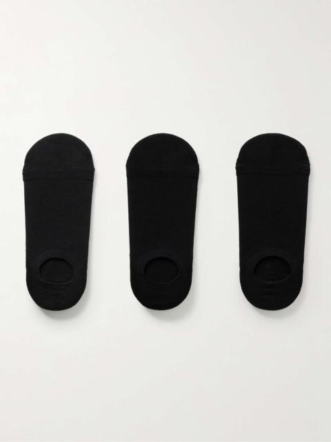 ANONYMOUSISM Three-Pack No-Show Cotton-Blend Socks
