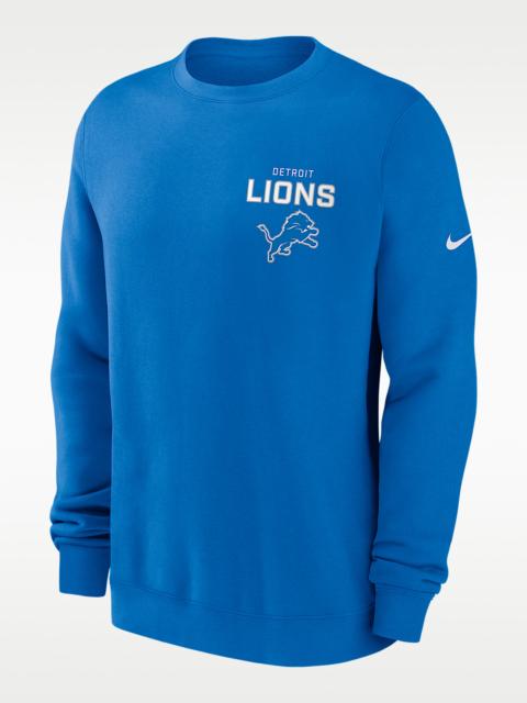 Nike Detroit Lions Draw Block Club Men's Nike NFL Pullover Crew