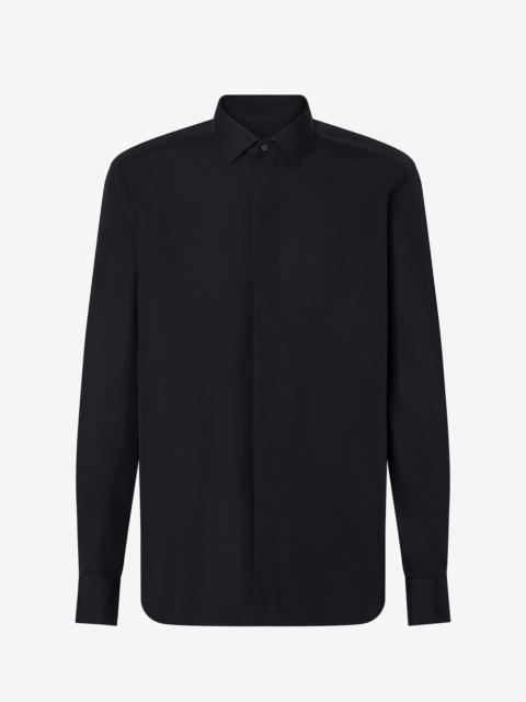 CORNELIANI Black cotton poplin shirt