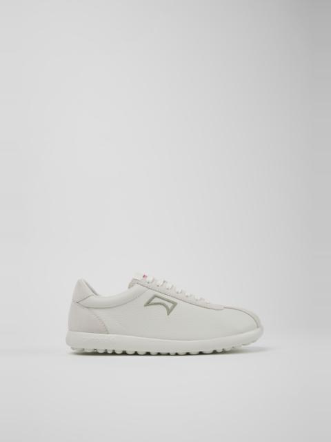 CAMPER Pelotas XLF White Leather and Nubuck Sneakers for Women.