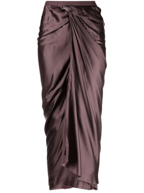 Rick Owens Gonna wrap-design skirt