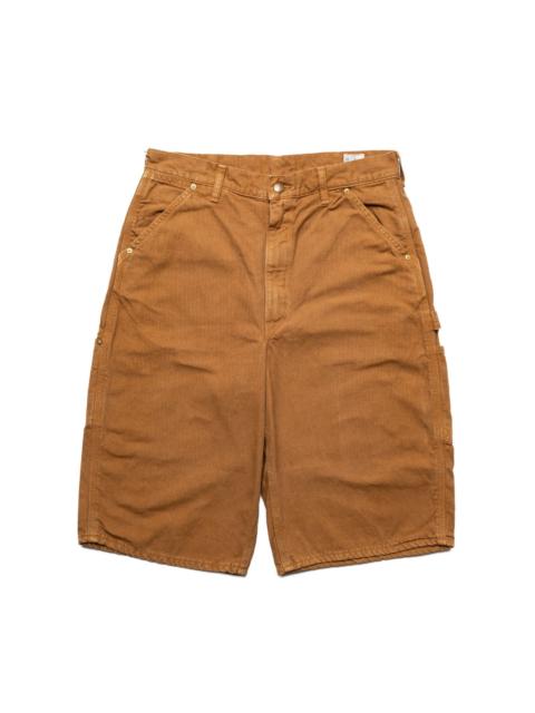orSlow Dad's Fit Oxford Painter Shorts - Brown Stone (Blue in Green Exclusive)