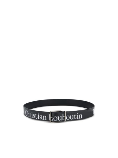 Christian Louboutin logo-print leather belt
