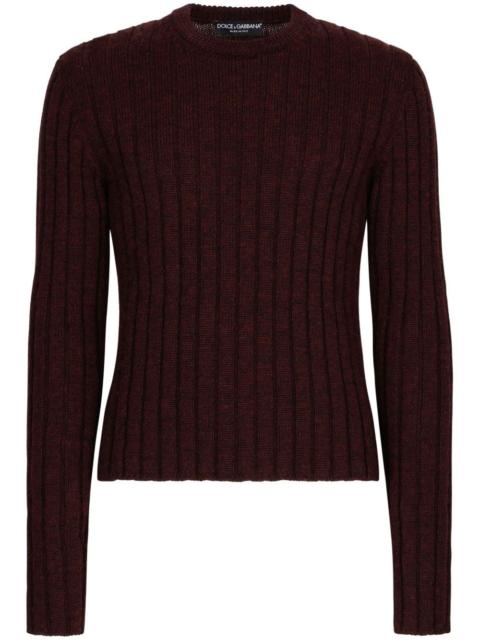 Dolce & Gabbana logo-patch ribbed jumper