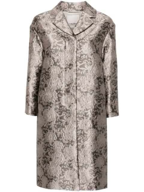 'S Max Mara Effige floral-jacquard coat