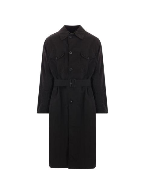 canvas belted trench coat