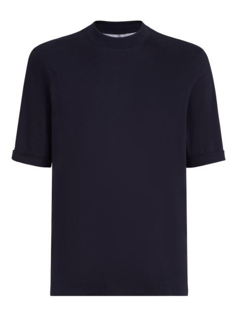 Brunello Cucinelli mock-neck cotton jersey T-shirt
