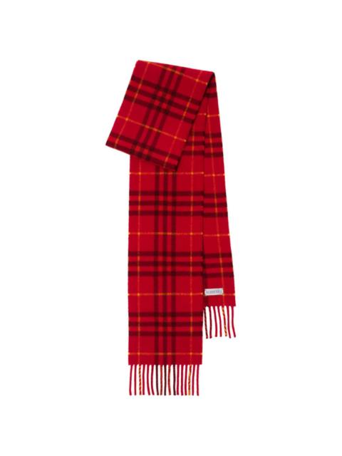 checked cashmere scarf