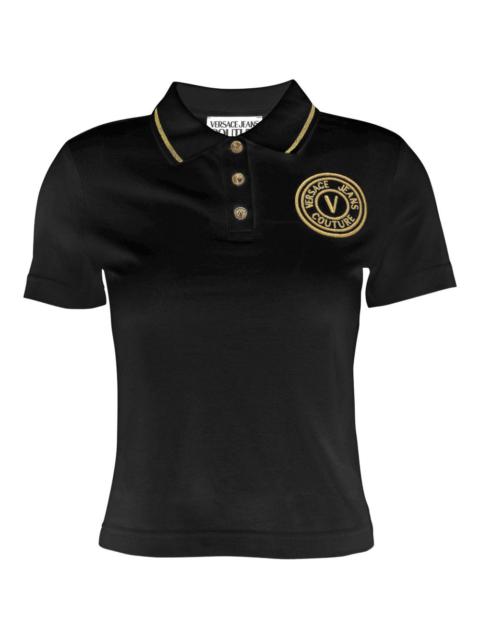 VERSACE JEANS COUTURE embroidered-logo polo shirt