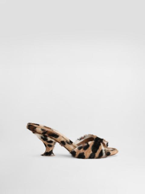 Dolce & Gabbana Leopard-print keira mules