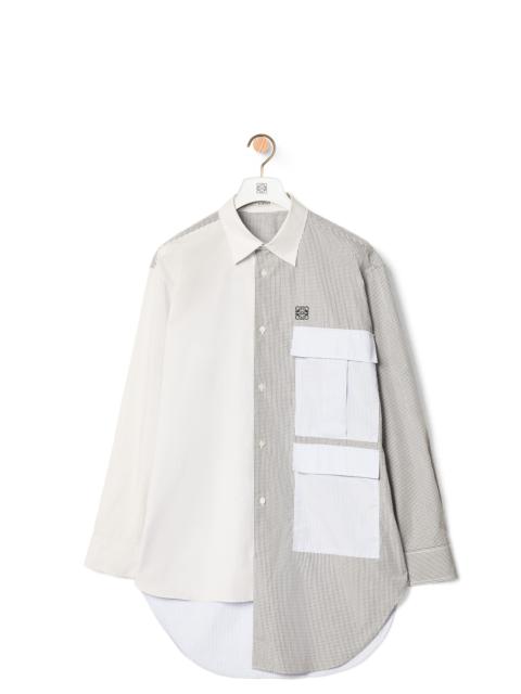 Loewe Patchwork asymmetric shirt in cotton