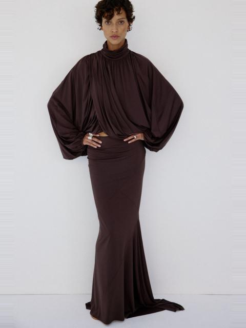 De La Vali PACIFICA MAXI SKIRT IN UMBER BROWN