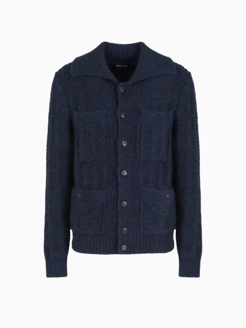 GIORGIO ARMANI Alpaca and cotton cardigan