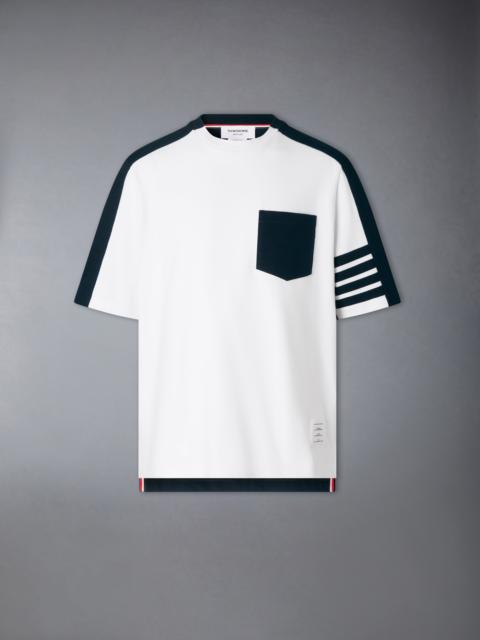 Thom Browne JERSEY 4-BAR COLORBLOCK OVERSIZED TEE
