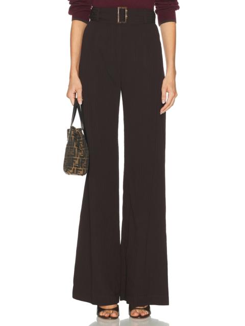 MATTHEW BRUCH Belted Wide Leg Trouser